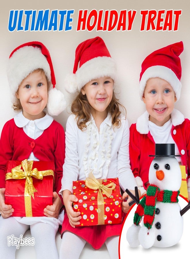 Playbees Snowman Making Kit for Kids 3-12 - Air Dry Clay Snowman DIY Craft Set - Creative Holiday Activity, Christmas Stocking Stuffer & Winter Craft - Image 4